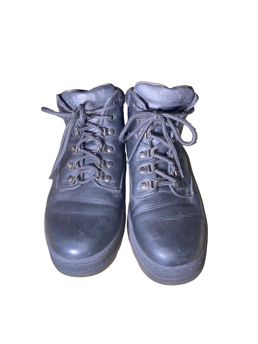 Timberland Men's Navy Leather Lace-Up Boots